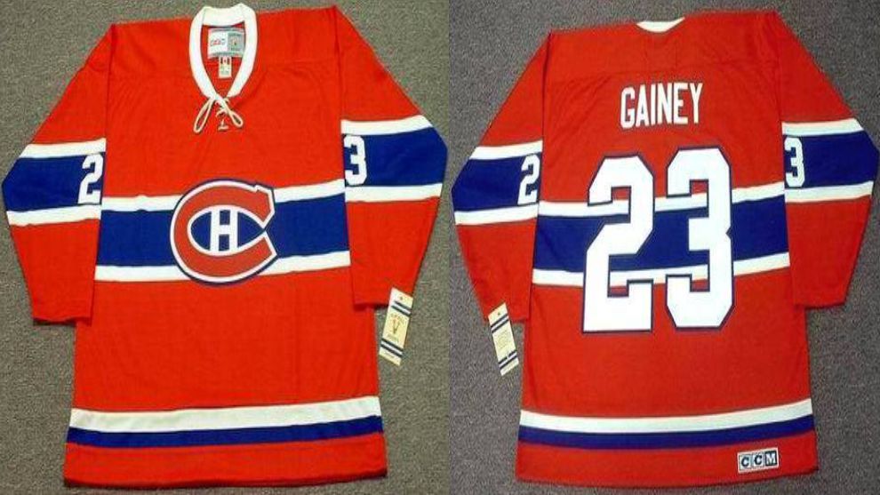 2019 Men Montreal Canadiens 23 Gainey Red CCM NHL jerseys